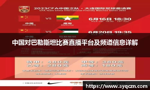 中国对巴勒斯坦比赛直播平台及频道信息详解